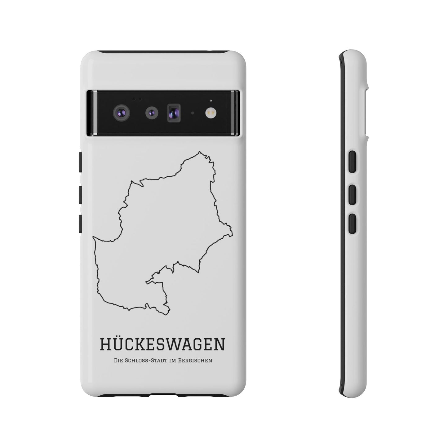Hückeswagen Stadtumriss Robuste Handyhülle Weiß