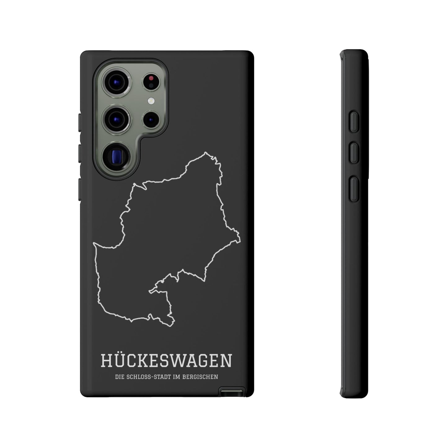 Hückeswagen Stadtumriss Robuste Handyhülle Schwarz