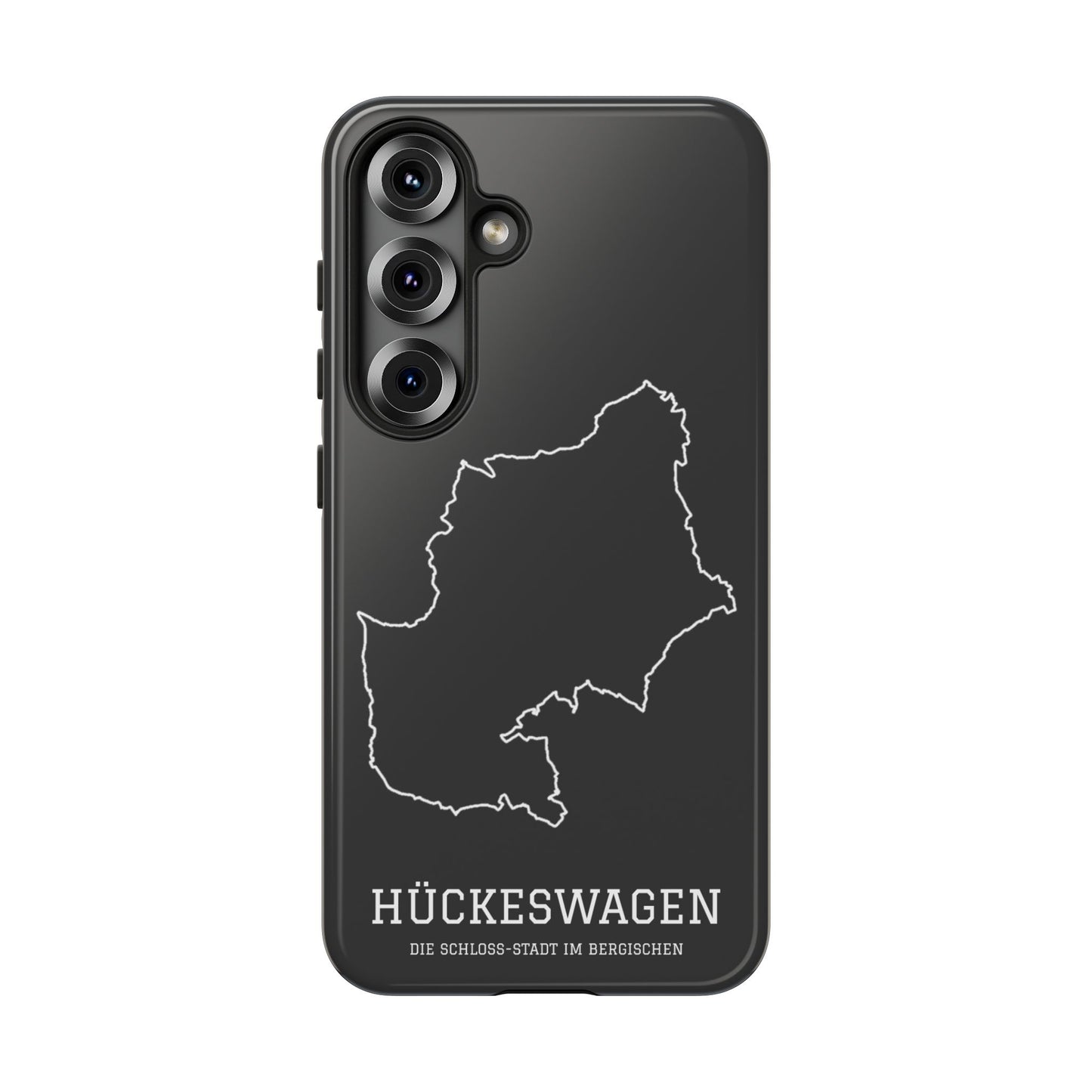 Hückeswagen Stadtumriss Robuste Handyhülle Schwarz