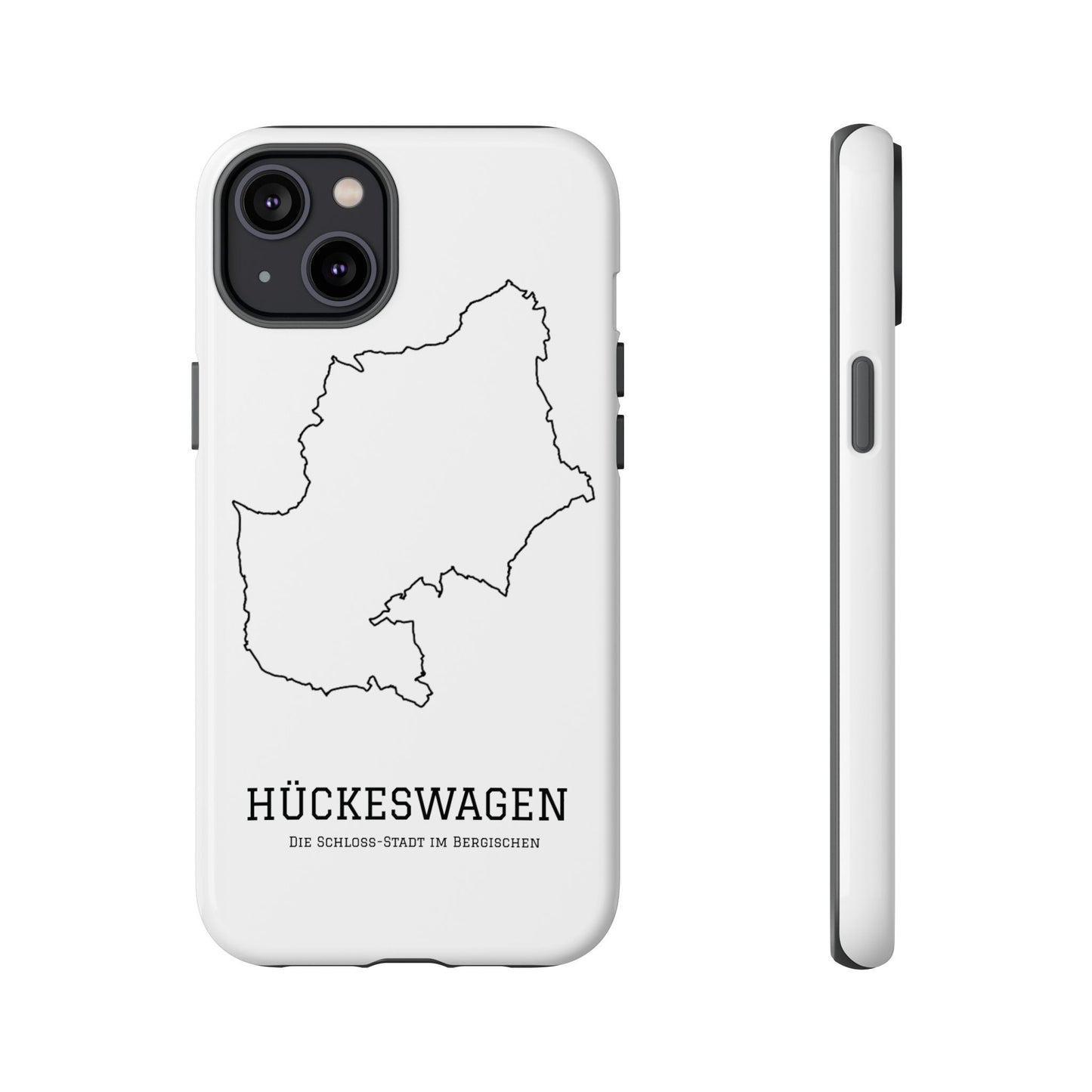 Hückeswagen Stadtumriss Robuste Handyhülle Weiß