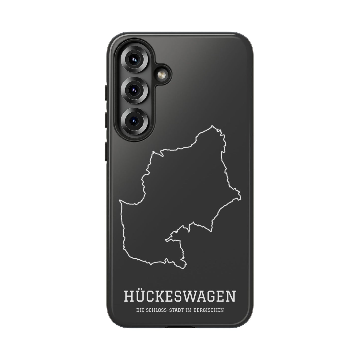 Hückeswagen Stadtumriss Robuste Handyhülle Schwarz