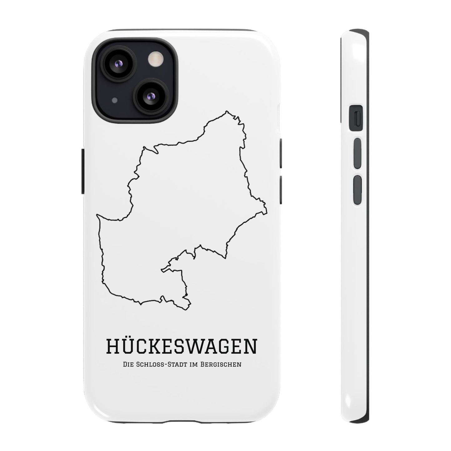 Hückeswagen Stadtumriss Robuste Handyhülle Weiß