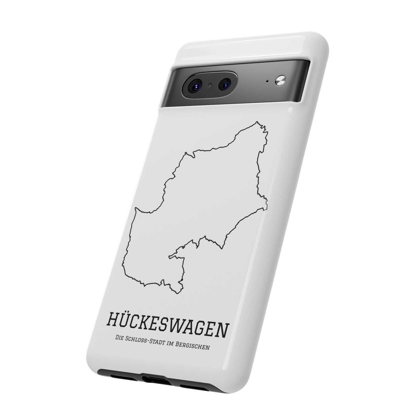 Hückeswagen Stadtumriss Robuste Handyhülle Weiß