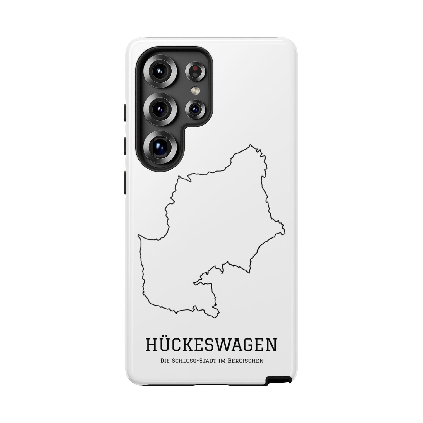 Hückeswagen Stadtumriss Robuste Handyhülle Weiß