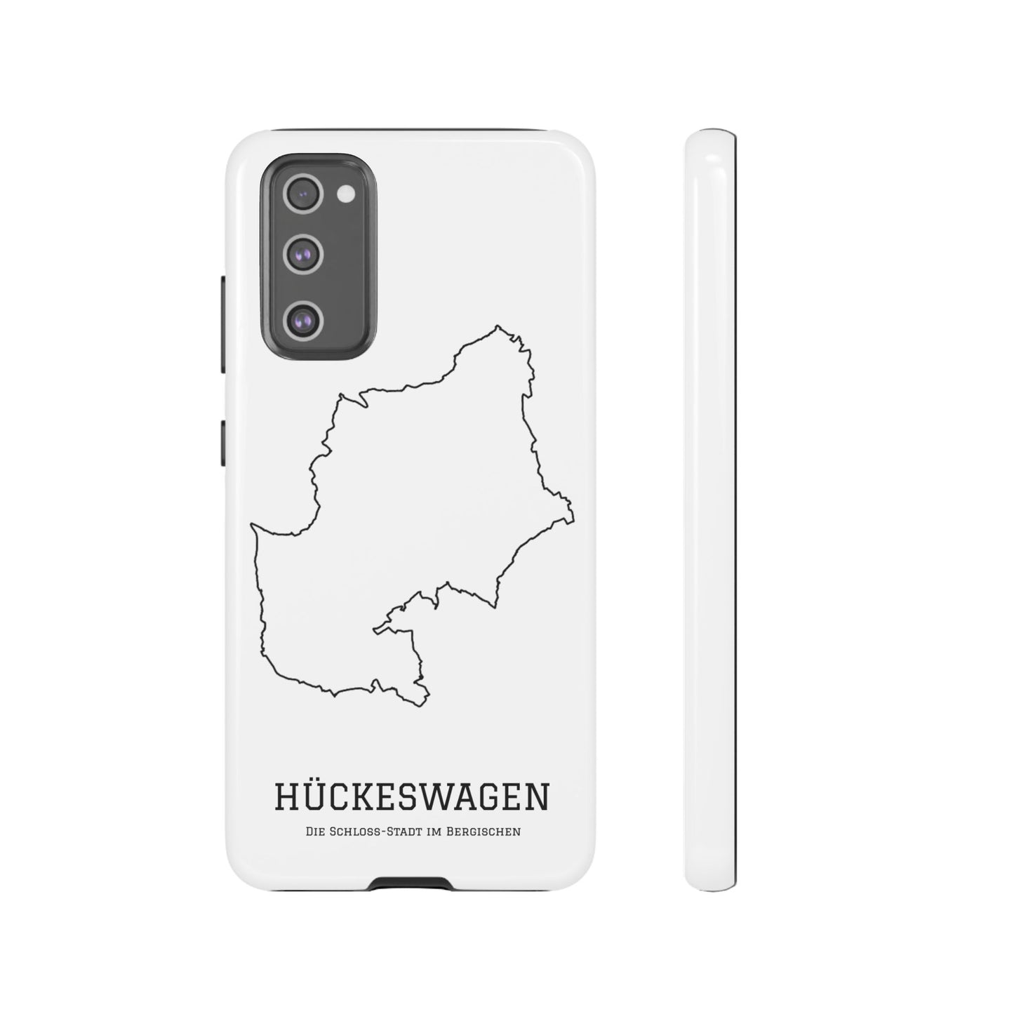 Hückeswagen Stadtumriss Robuste Handyhülle Weiß