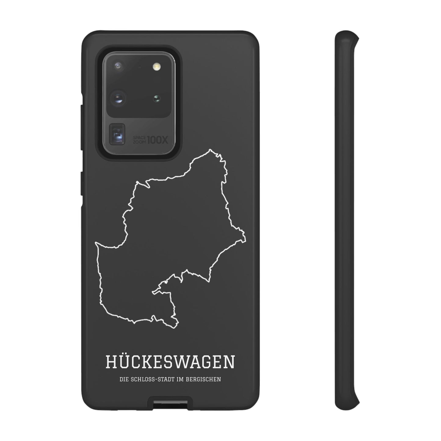 Hückeswagen Stadtumriss Robuste Handyhülle Schwarz