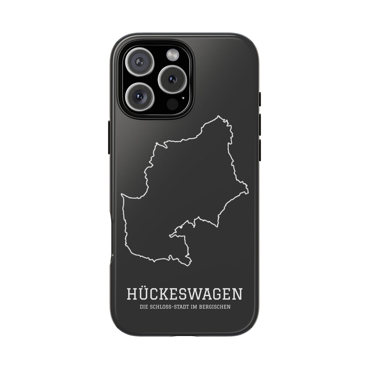Hückeswagen Stadtumriss Robuste Handyhülle Schwarz