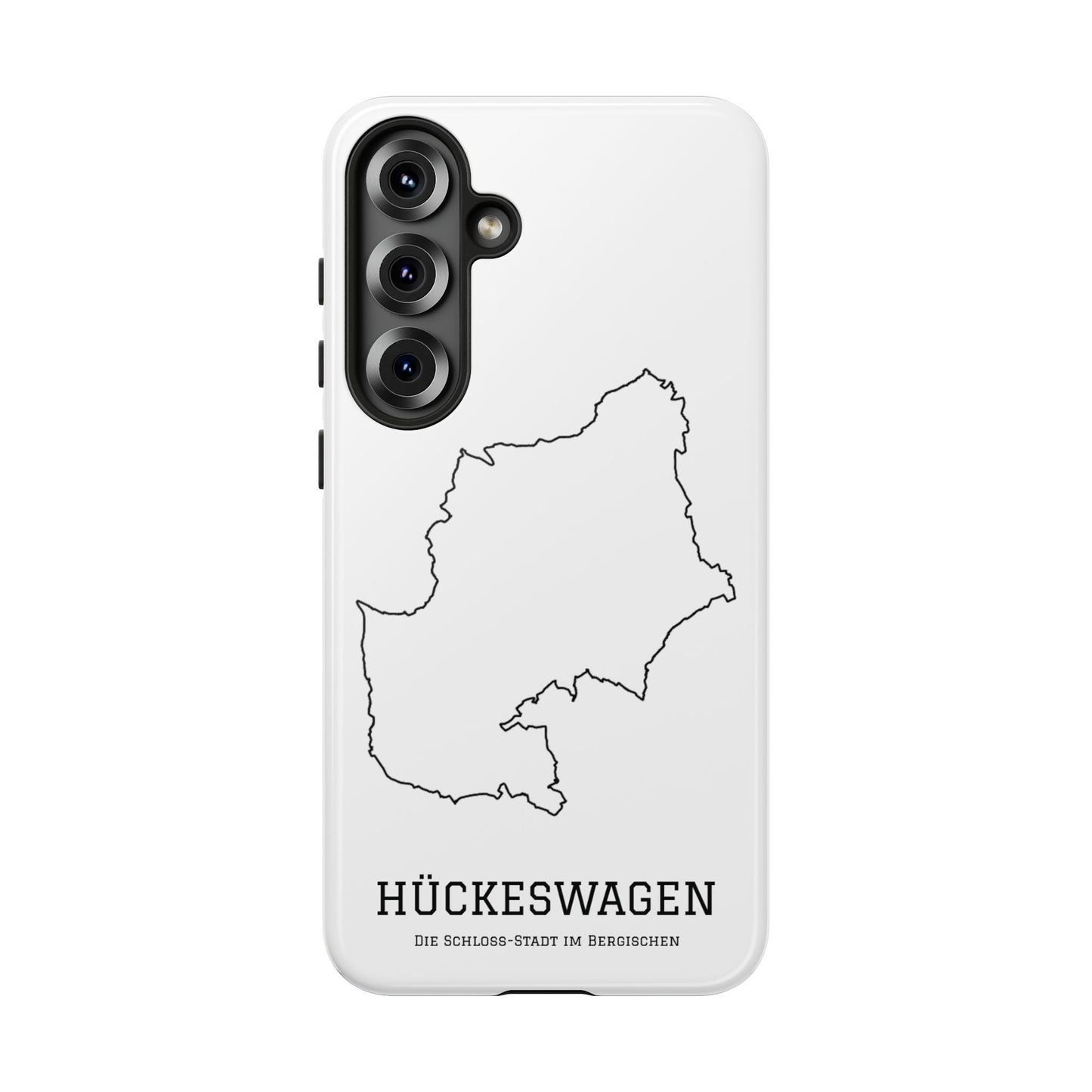 Hückeswagen Stadtumriss Robuste Handyhülle Weiß