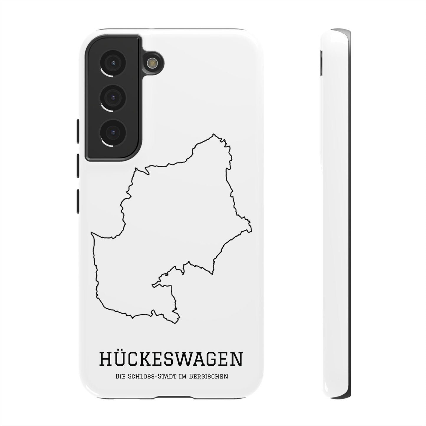 Hückeswagen Stadtumriss Robuste Handyhülle Weiß