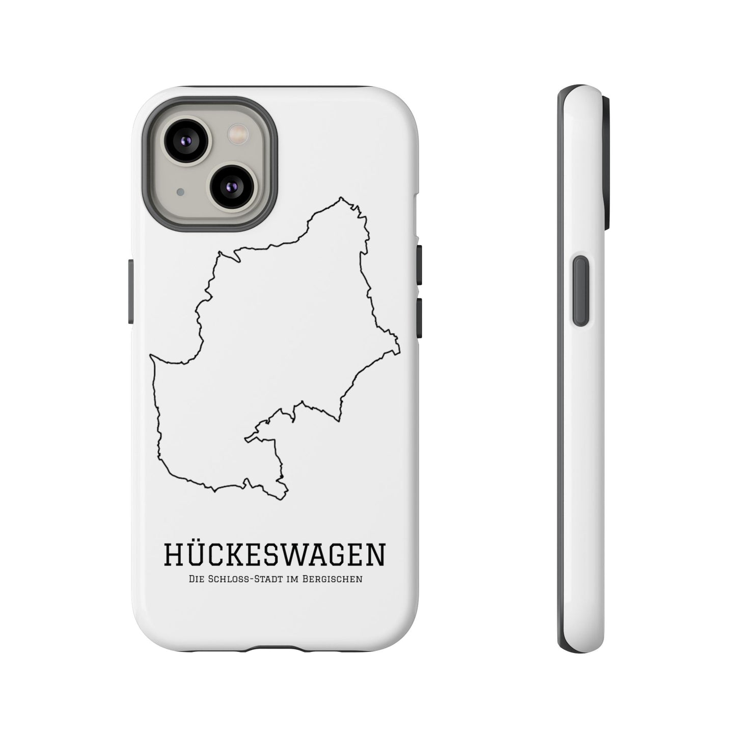 Hückeswagen Stadtumriss Robuste Handyhülle Weiß