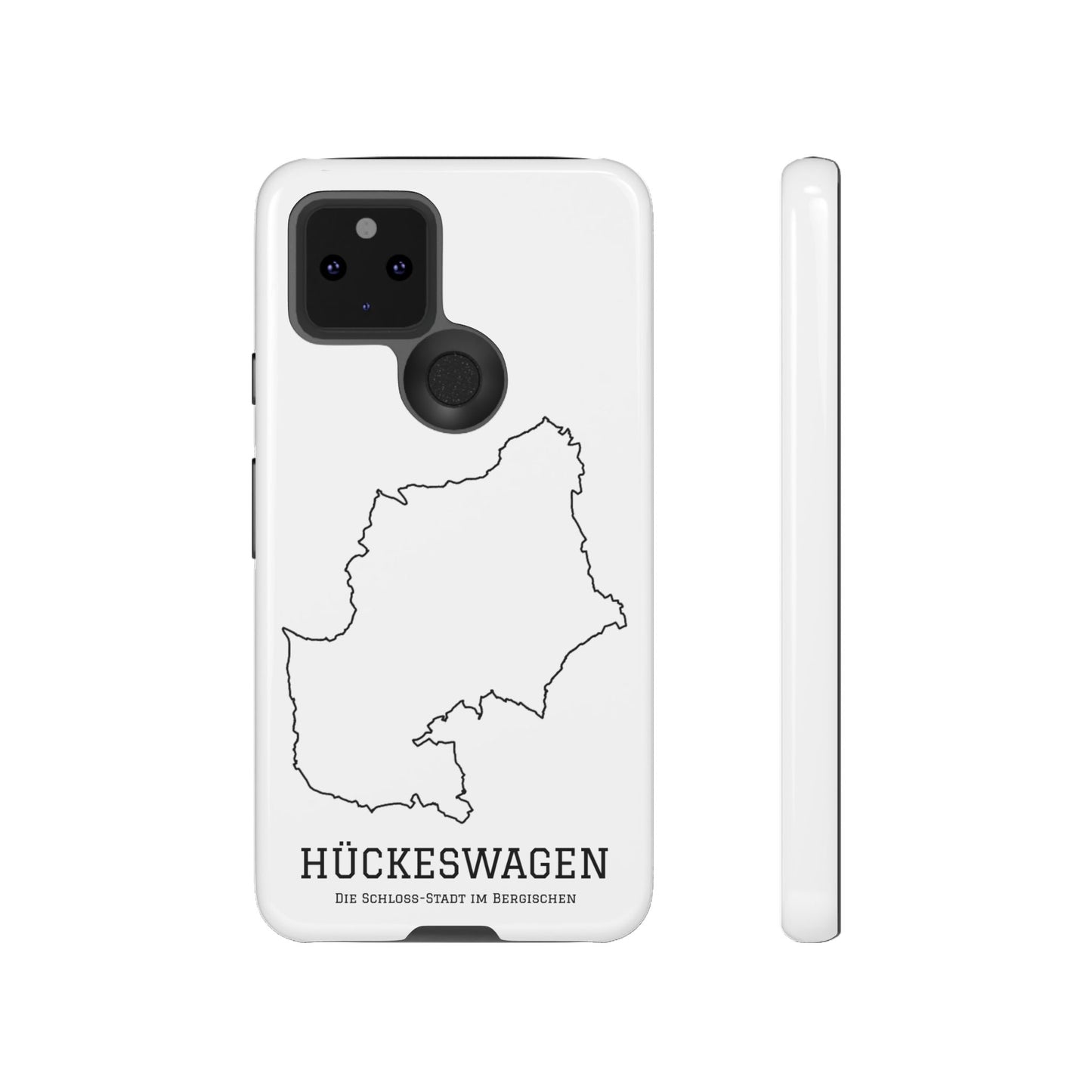 Hückeswagen Stadtumriss Robuste Handyhülle Weiß