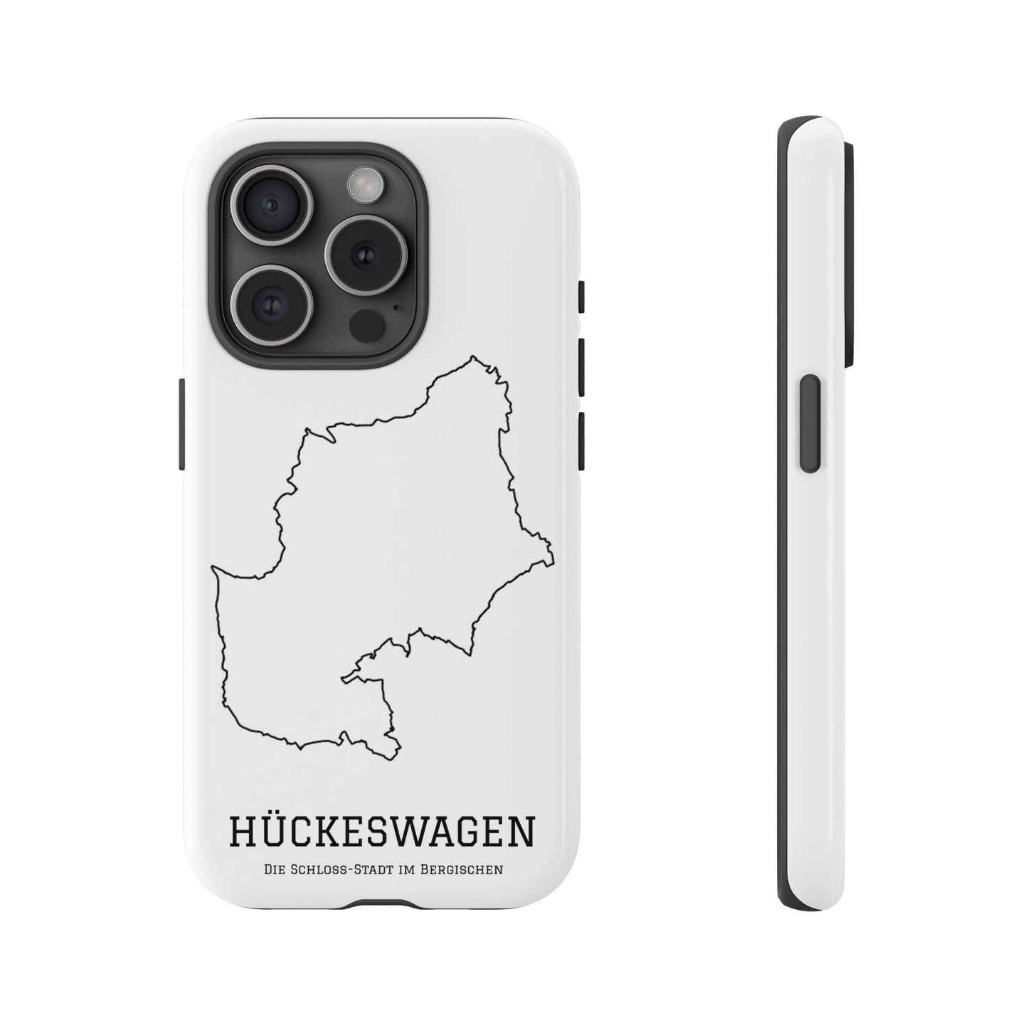 Hückeswagen Stadtumriss Robuste Handyhülle Weiß