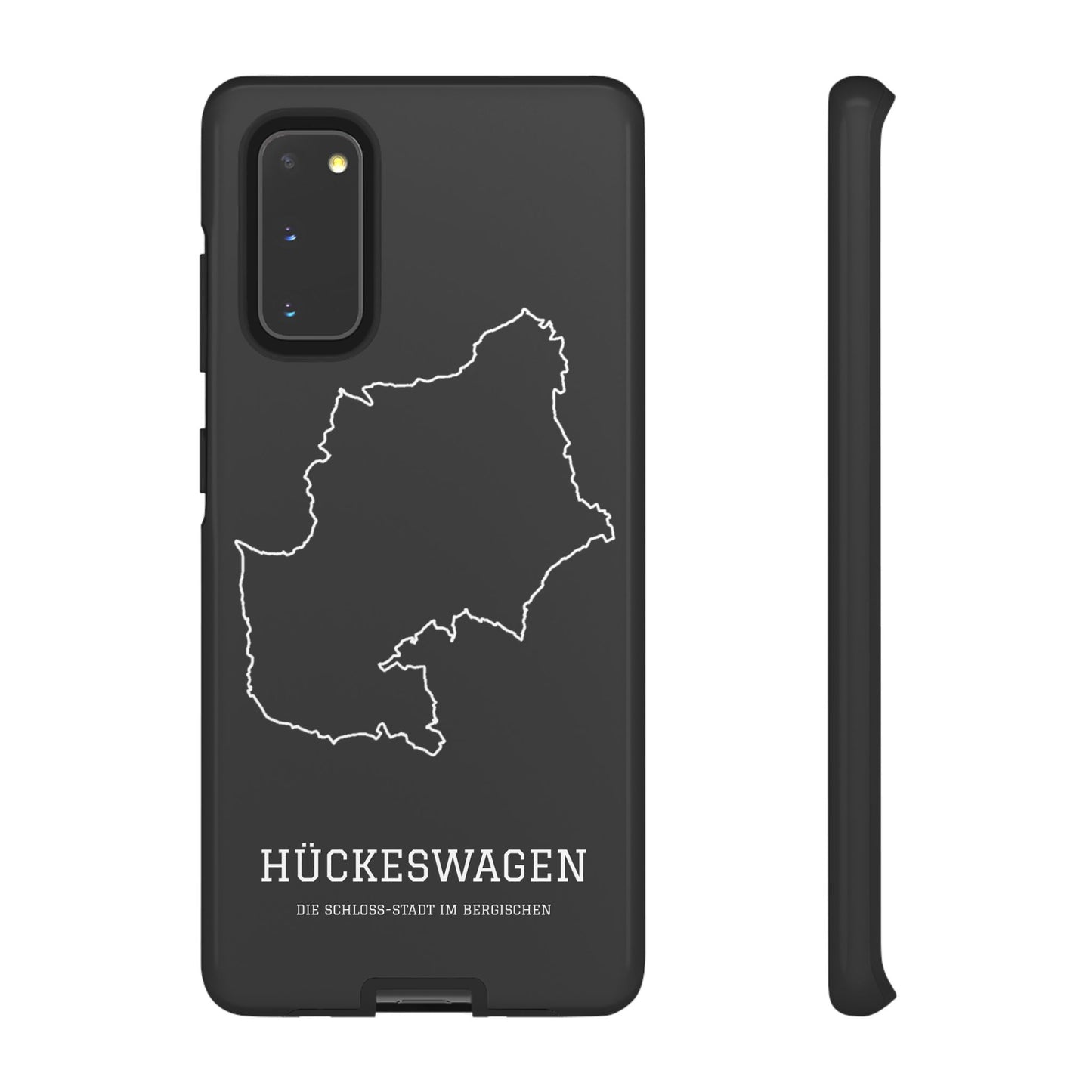 Hückeswagen Stadtumriss Robuste Handyhülle Schwarz