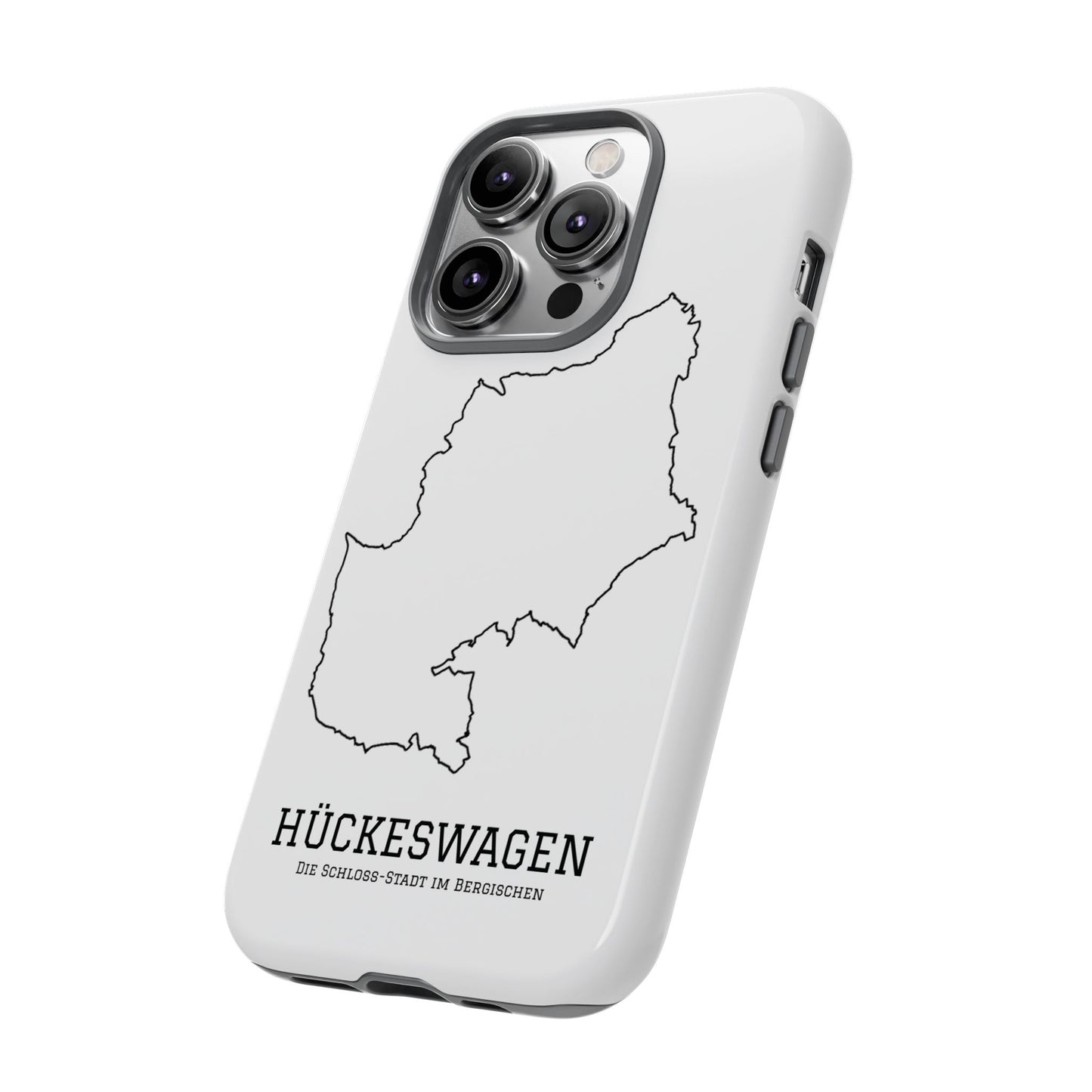 Hückeswagen Stadtumriss Robuste Handyhülle Weiß
