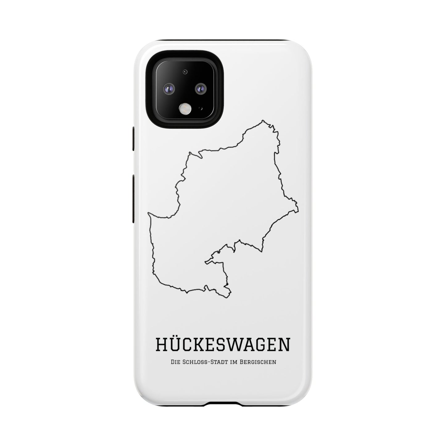 Hückeswagen Stadtumriss Robuste Handyhülle Weiß