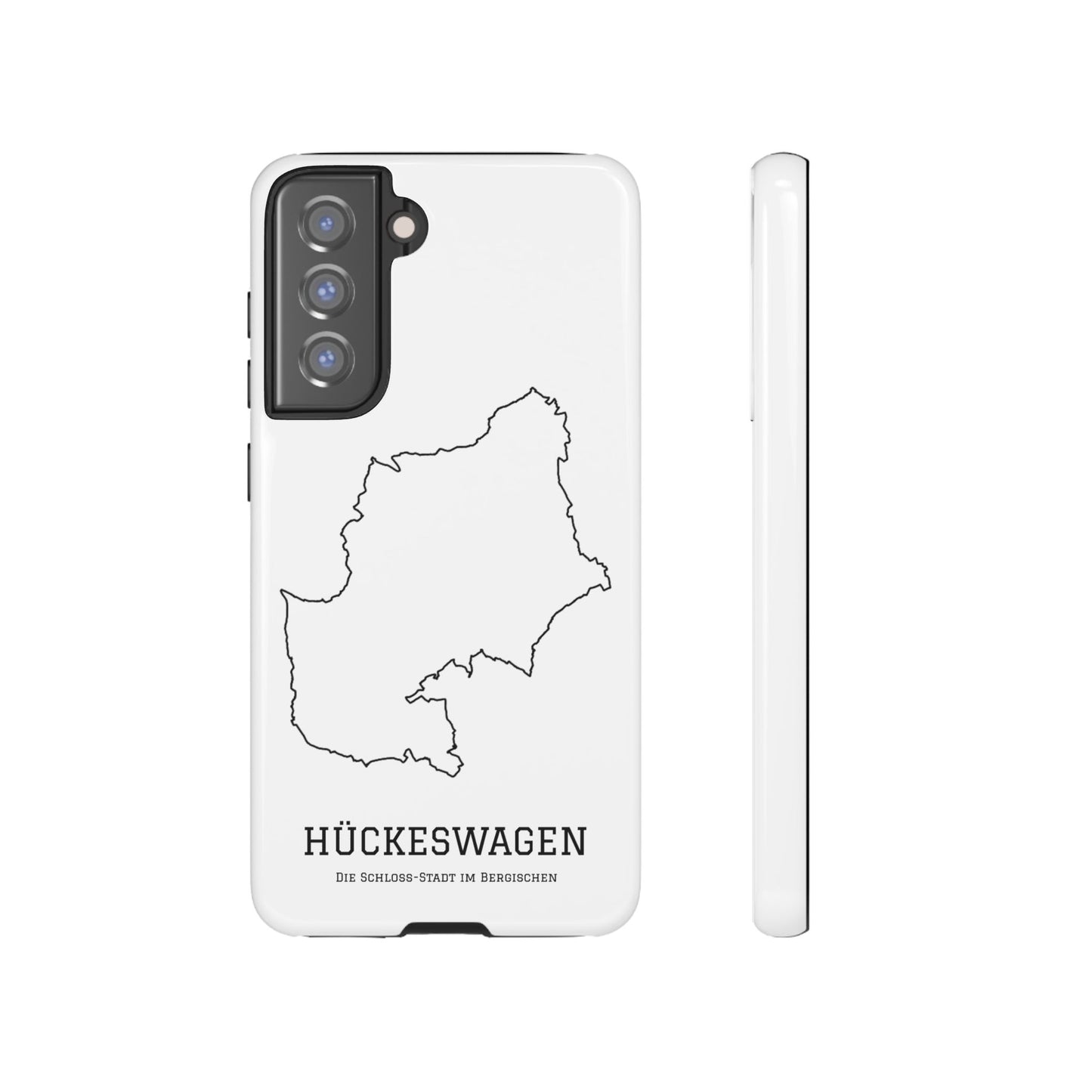 Hückeswagen Stadtumriss Robuste Handyhülle Weiß