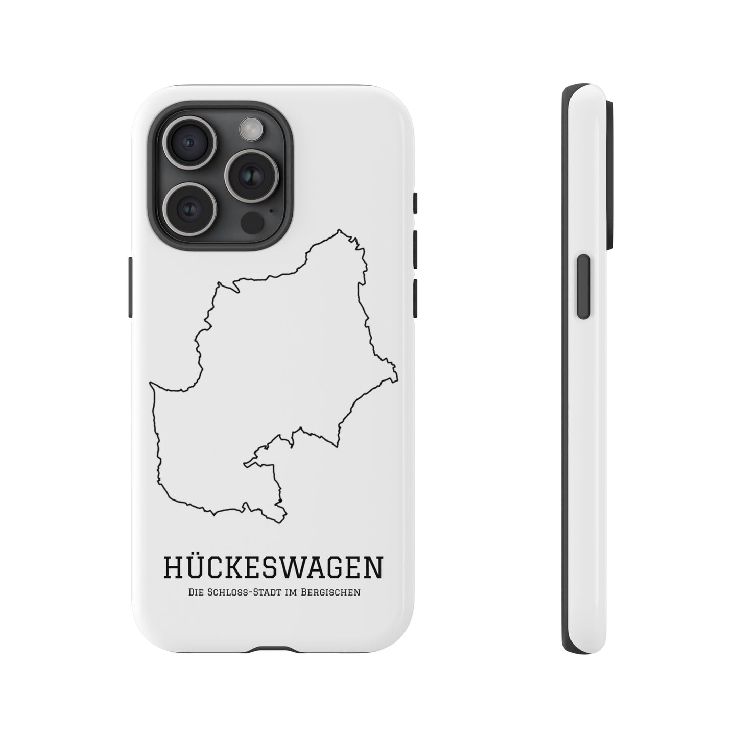 Hückeswagen Stadtumriss Robuste Handyhülle Weiß