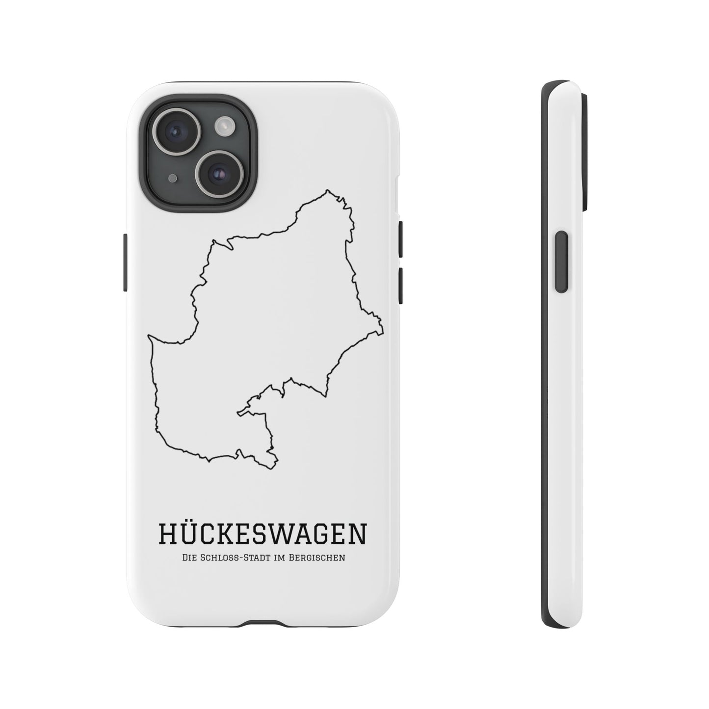 Hückeswagen Stadtumriss Robuste Handyhülle Weiß