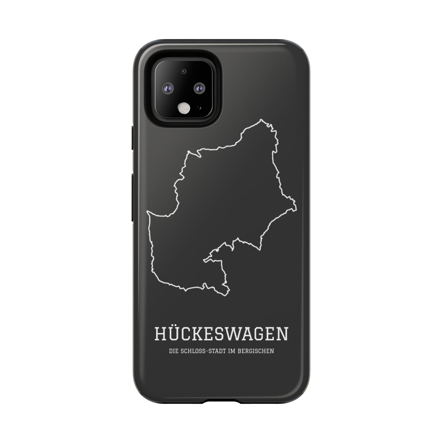 Hückeswagen Stadtumriss Robuste Handyhülle Schwarz