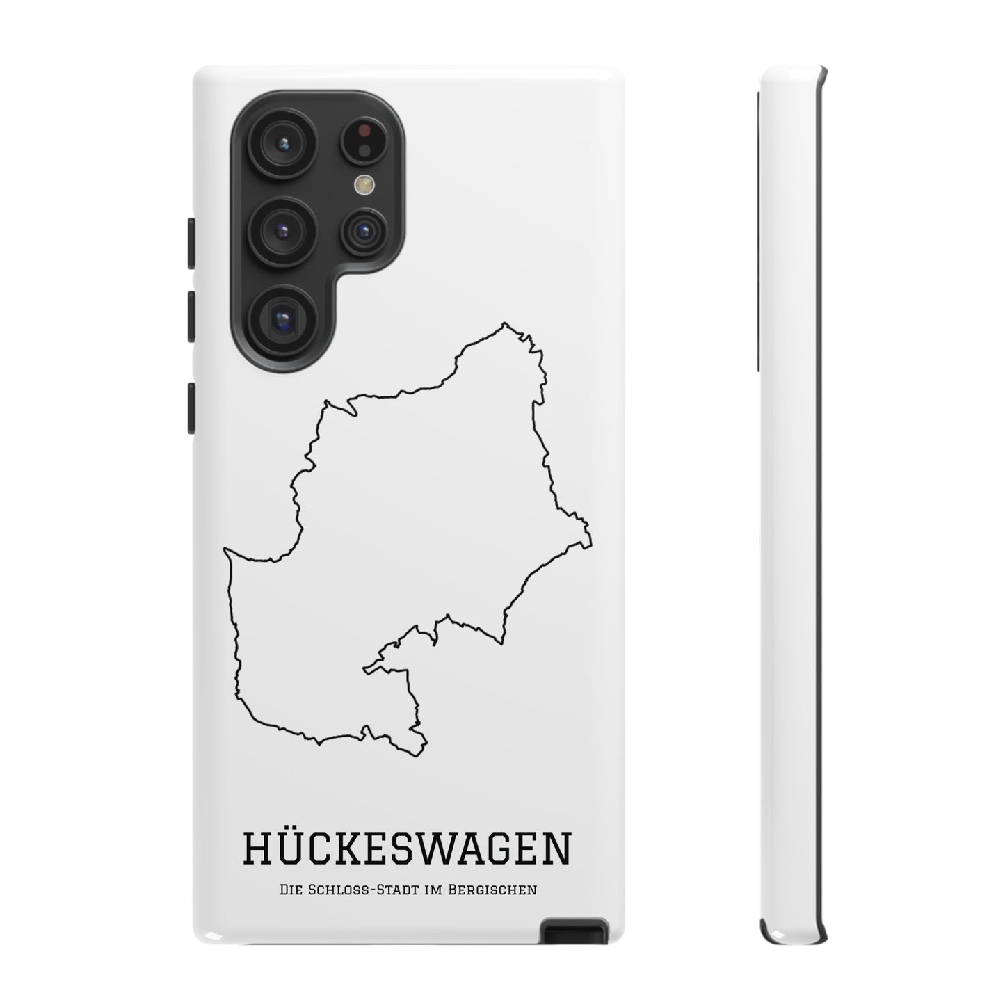 Hückeswagen Stadtumriss Robuste Handyhülle Weiß