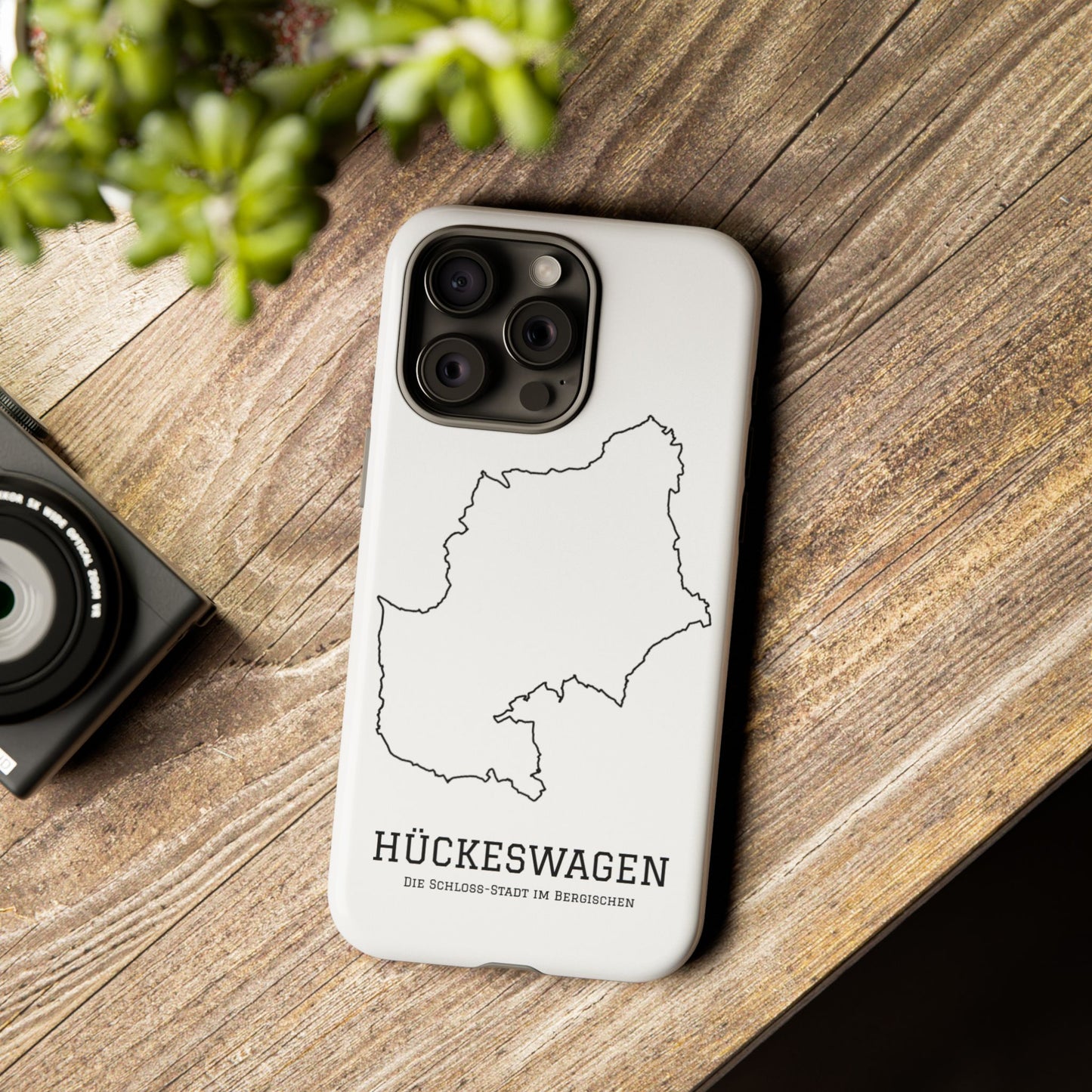 Hückeswagen Stadtumriss Robuste Handyhülle Weiß
