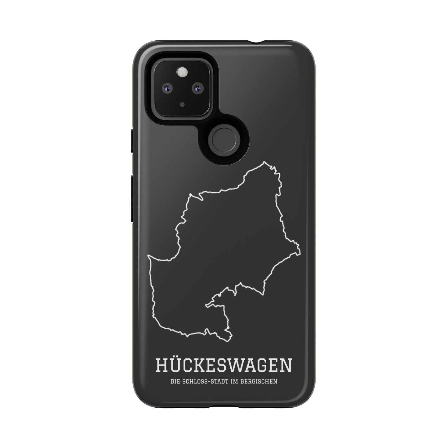 Hückeswagen Stadtumriss Robuste Handyhülle Schwarz