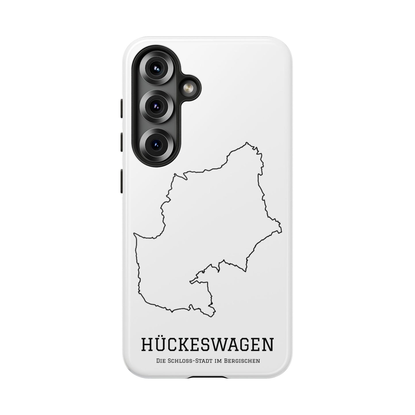 Hückeswagen Stadtumriss Robuste Handyhülle Weiß