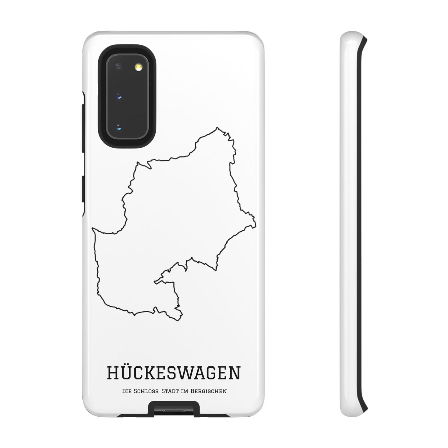 Hückeswagen Stadtumriss Robuste Handyhülle Weiß