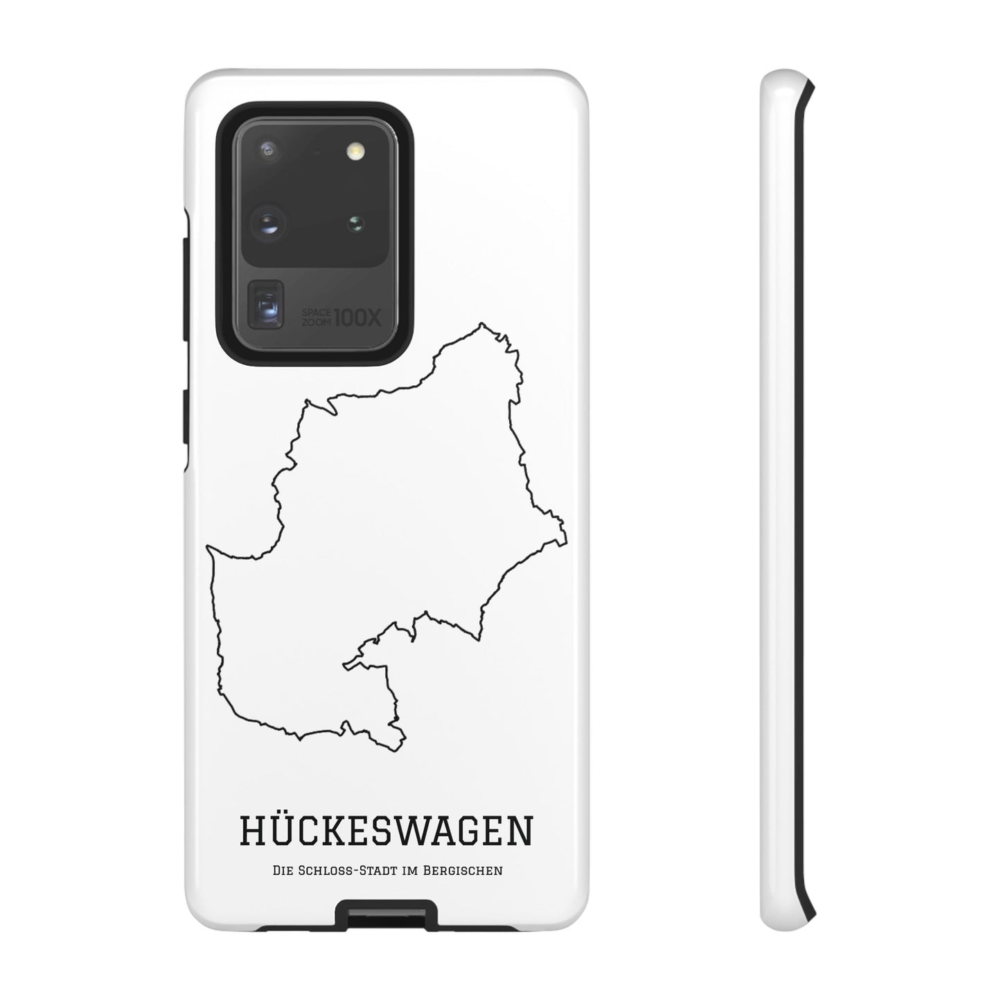 Hückeswagen Stadtumriss Robuste Handyhülle Weiß