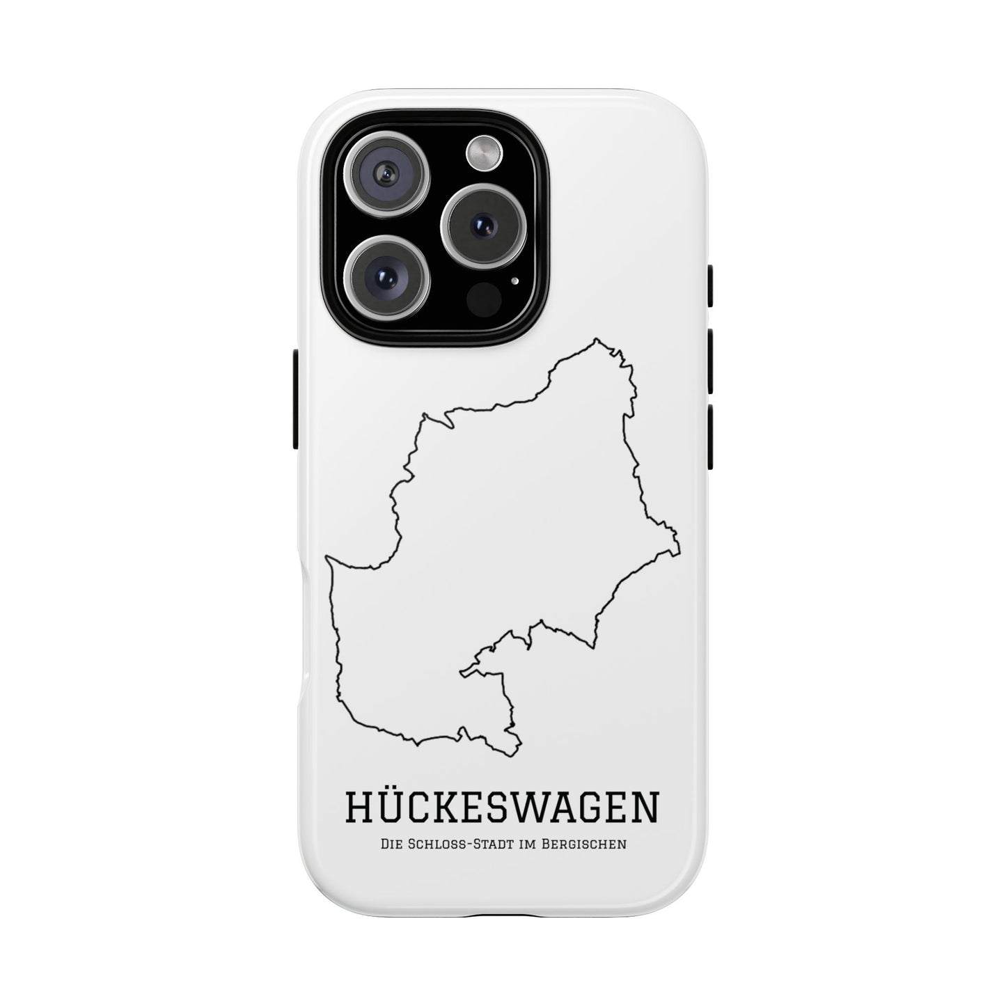 Hückeswagen Stadtumriss Robuste Handyhülle Weiß