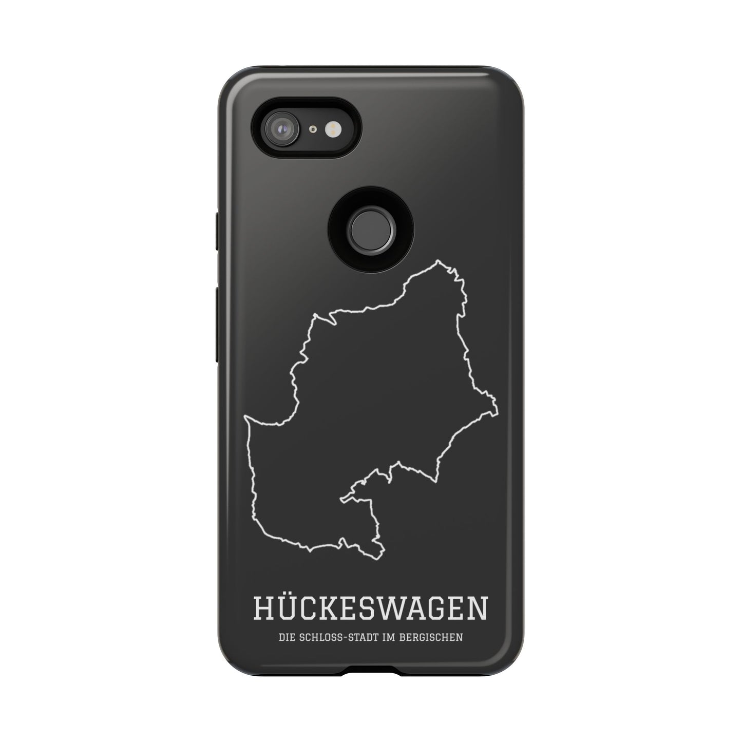 Hückeswagen Stadtumriss Robuste Handyhülle Schwarz