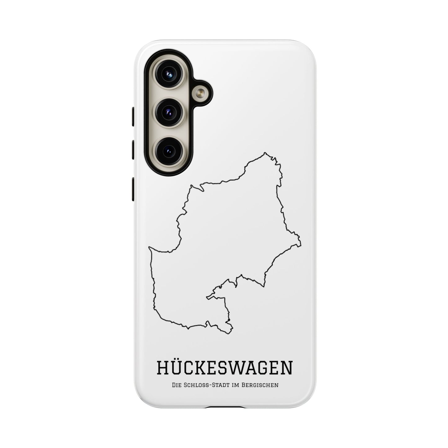Hückeswagen Stadtumriss Robuste Handyhülle Weiß