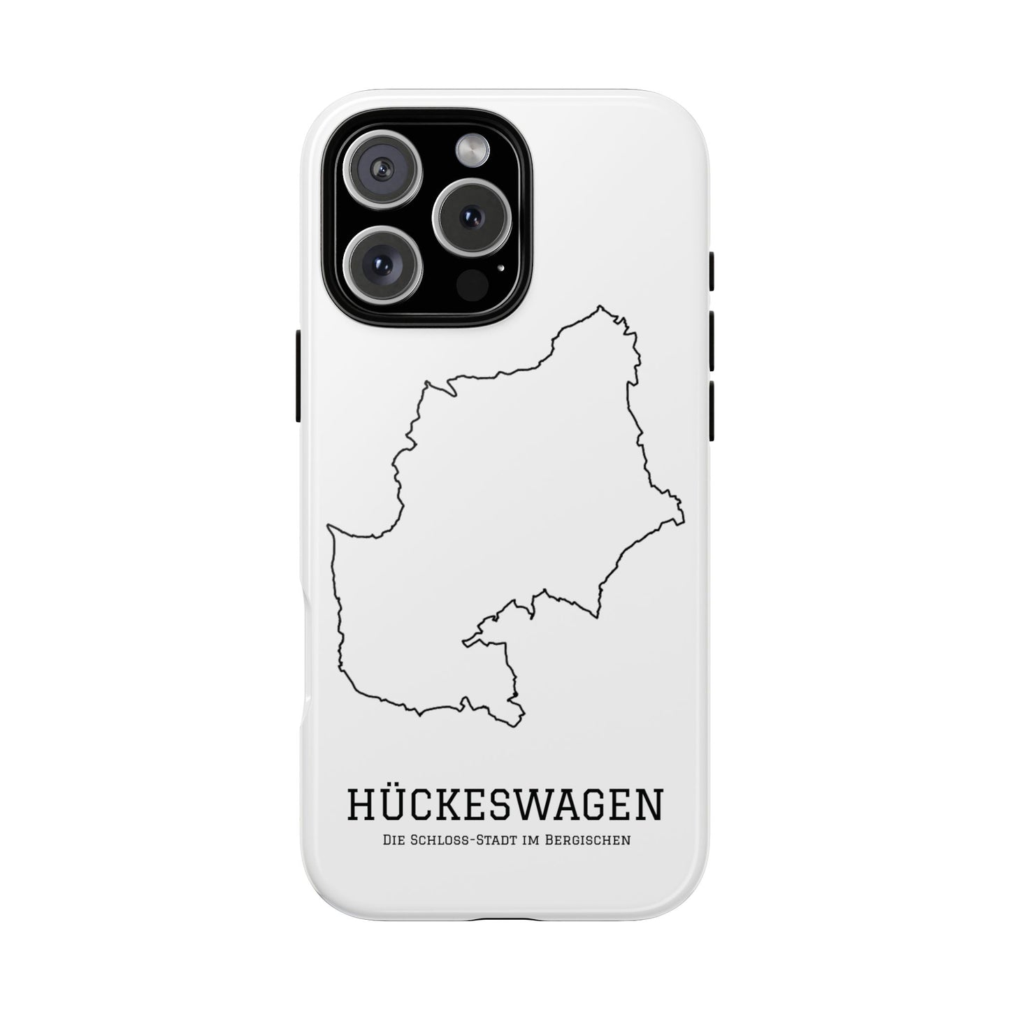Hückeswagen Stadtumriss Robuste Handyhülle Weiß
