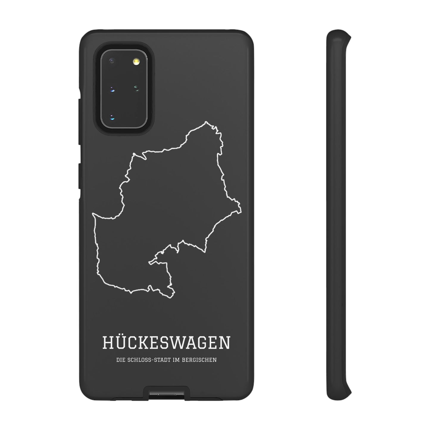 Hückeswagen Stadtumriss Robuste Handyhülle Schwarz