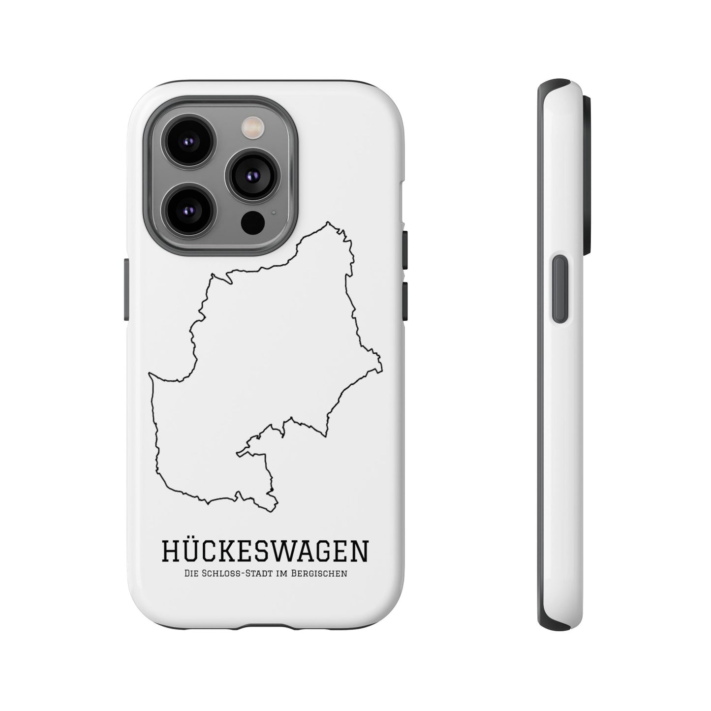 Hückeswagen Stadtumriss Robuste Handyhülle Weiß