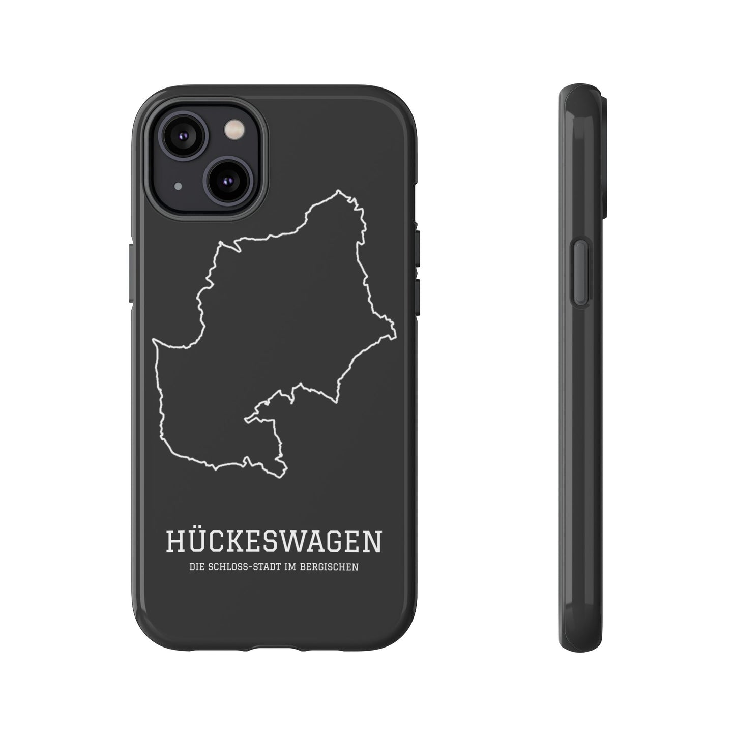 Hückeswagen Stadtumriss Robuste Handyhülle Schwarz