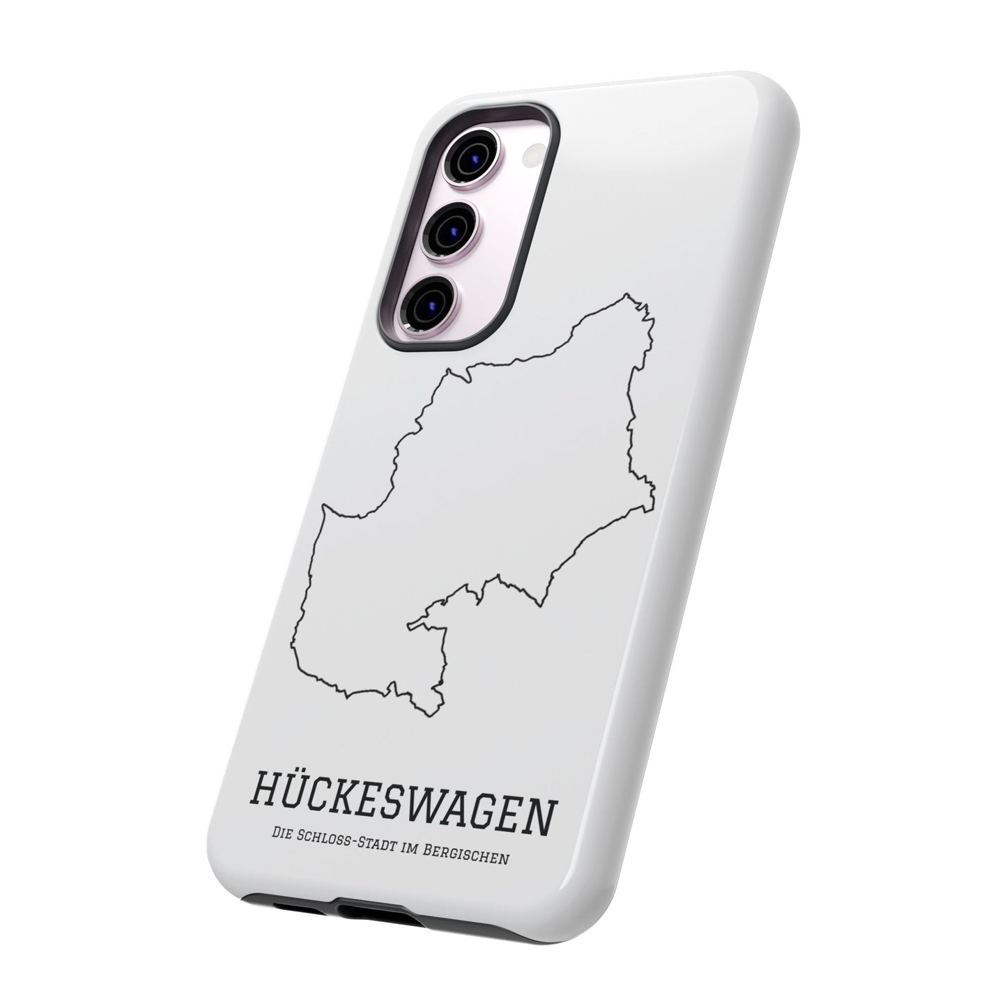 Hückeswagen Stadtumriss Robuste Handyhülle Weiß