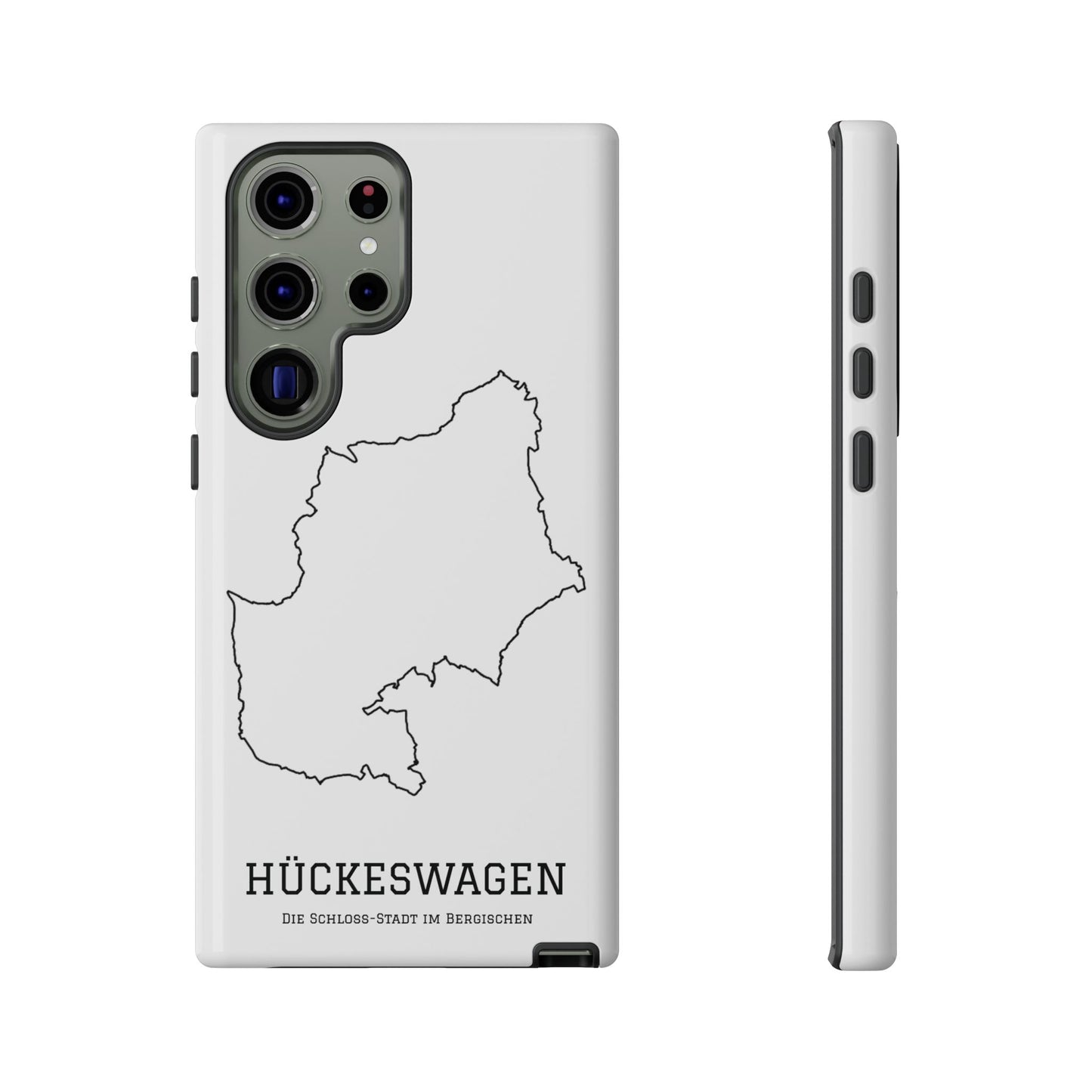 Hückeswagen Stadtumriss Robuste Handyhülle Weiß
