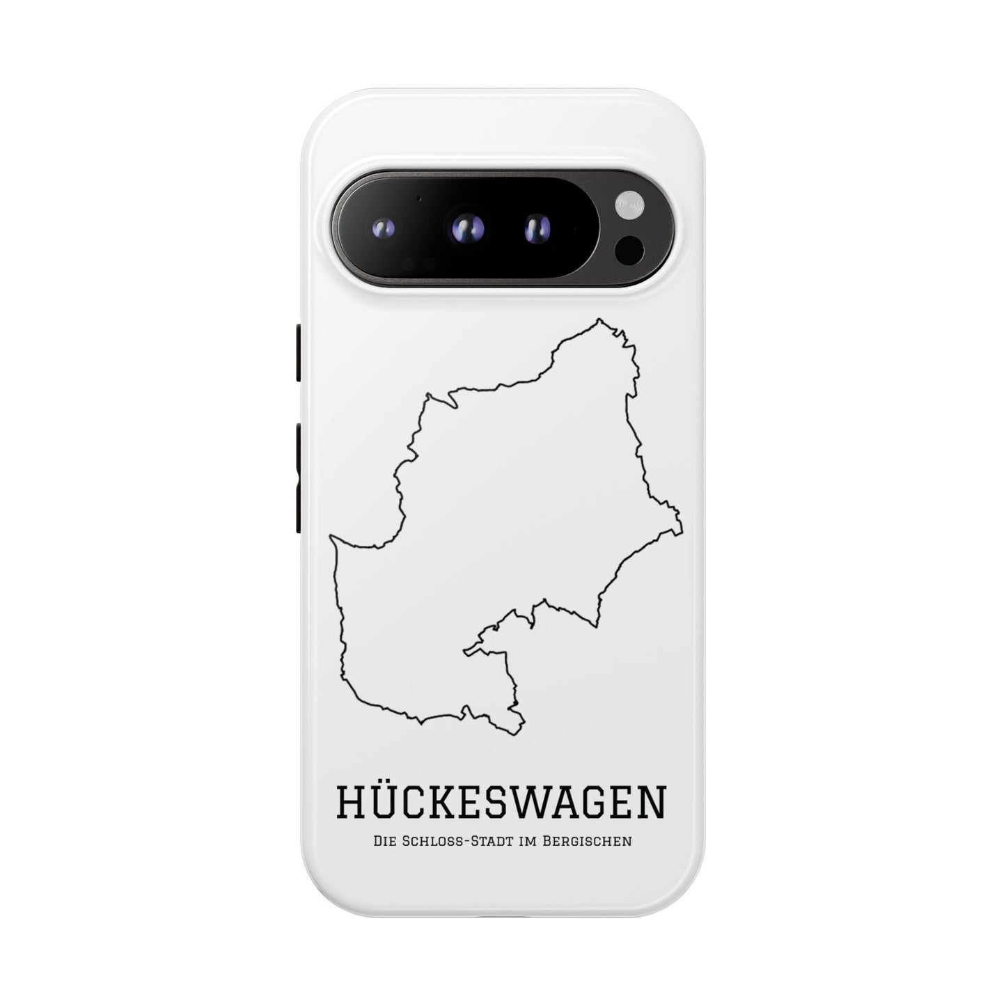 Hückeswagen Stadtumriss Robuste Handyhülle Weiß