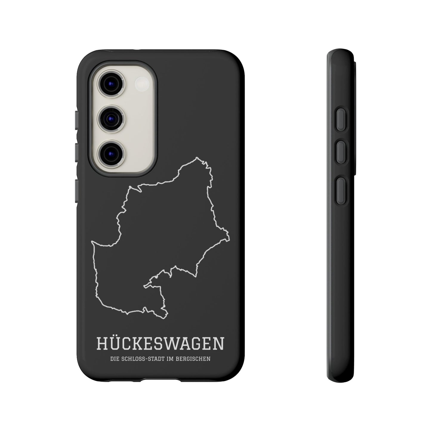 Hückeswagen Stadtumriss Robuste Handyhülle Schwarz