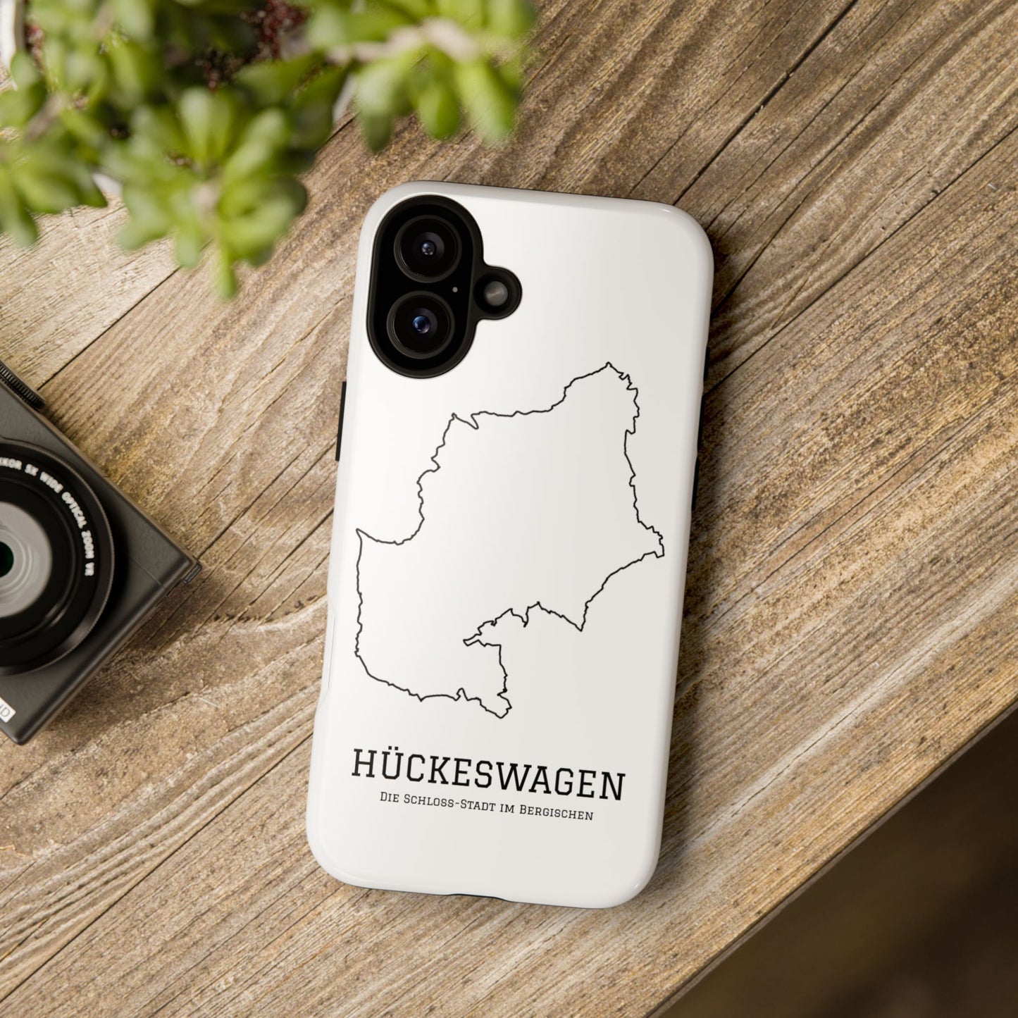 Hückeswagen Stadtumriss Robuste Handyhülle Weiß