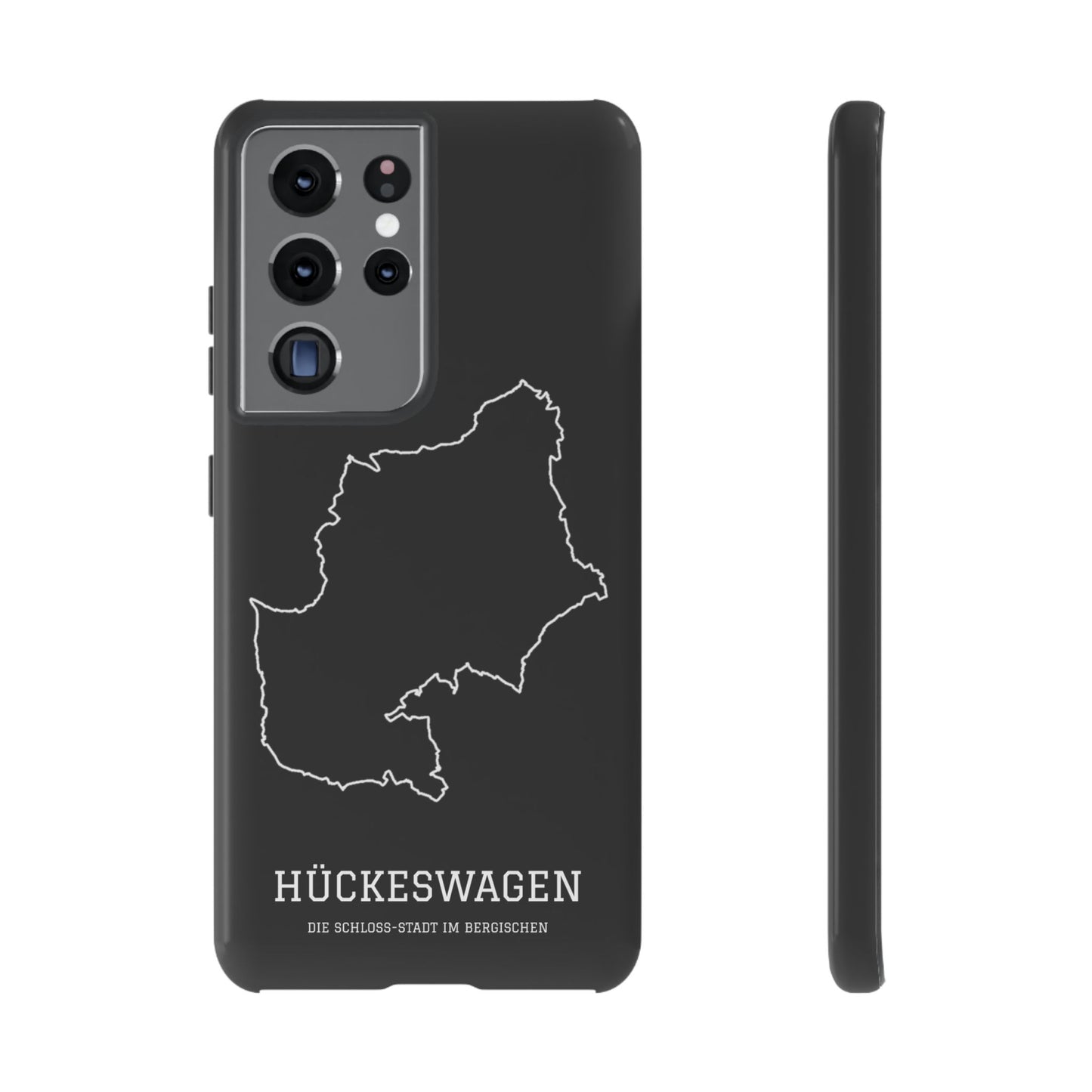 Hückeswagen Stadtumriss Robuste Handyhülle Schwarz