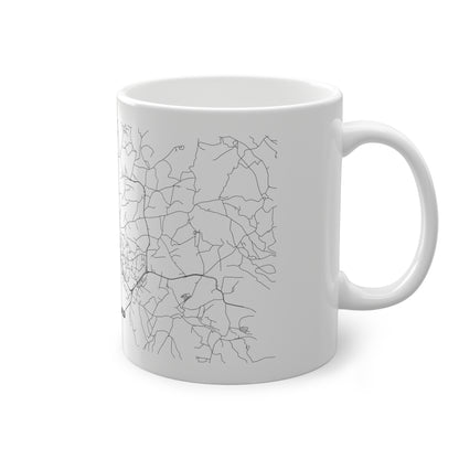 Radevormwald Straßennetz Tasse Weiß