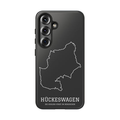 Hückeswagen Stadtumriss Robuste Handyhülle Schwarz