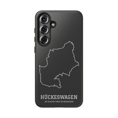 Hückeswagen Stadtumriss Robuste Handyhülle Schwarz