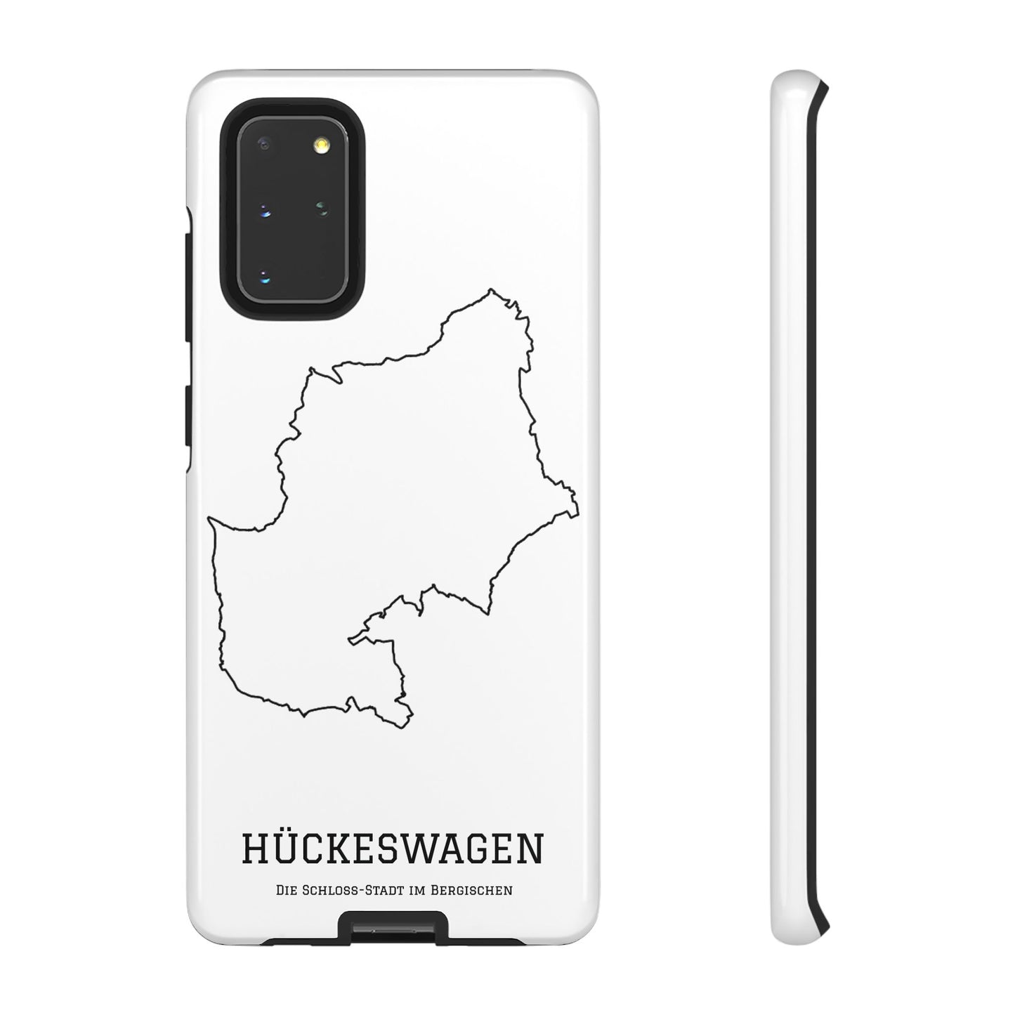 Hückeswagen Stadtumriss Robuste Handyhülle Weiß