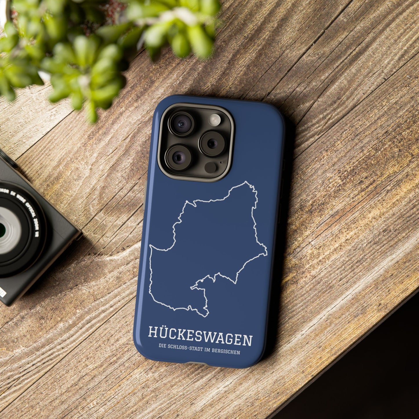 Hückeswagen Stadtumriss Robuste Handyhülle Dunkelblau