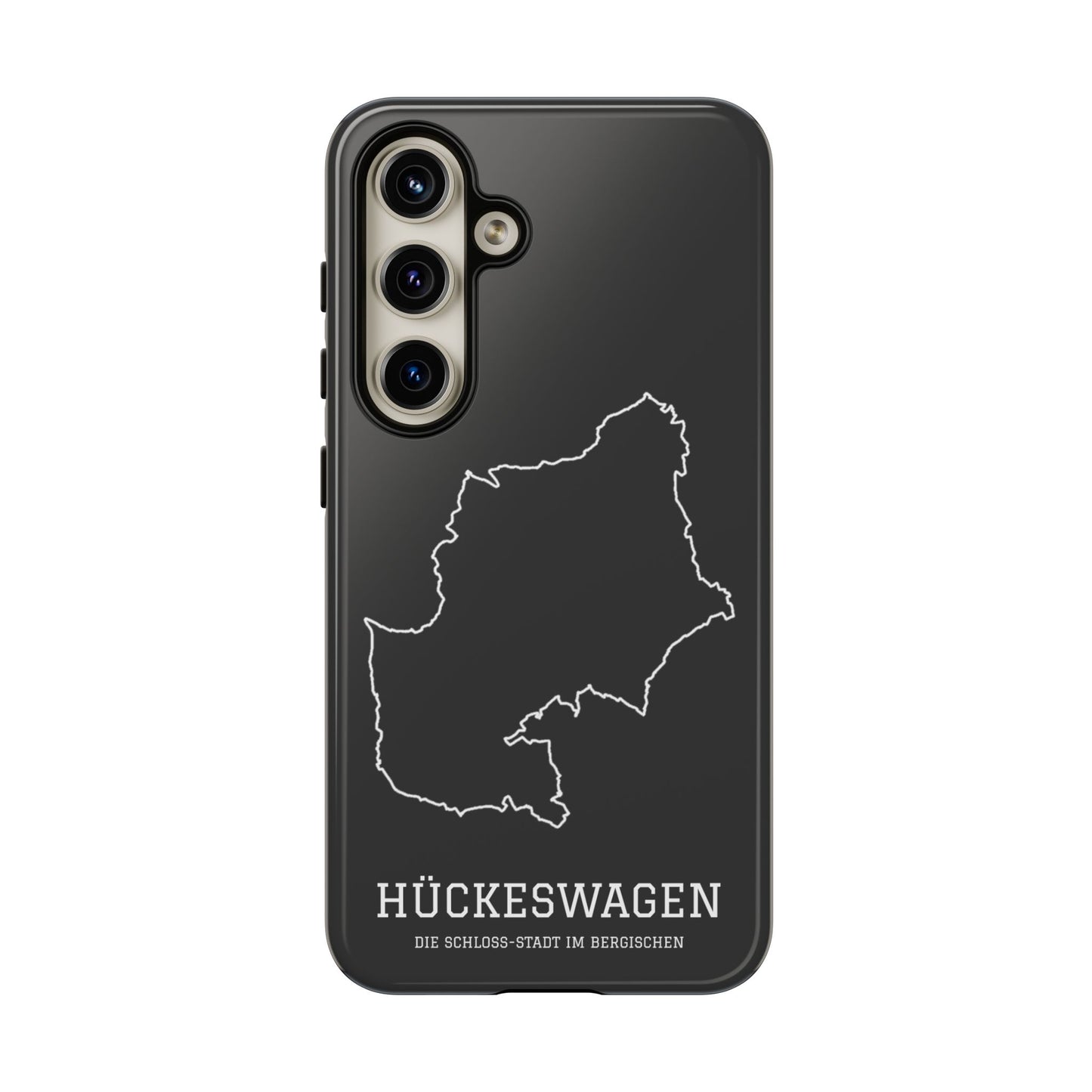 Hückeswagen Stadtumriss Robuste Handyhülle Schwarz