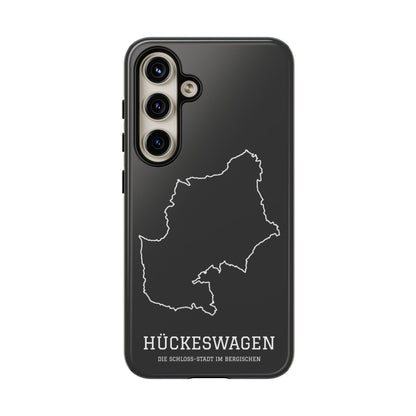 Hückeswagen Stadtumriss Robuste Handyhülle Schwarz