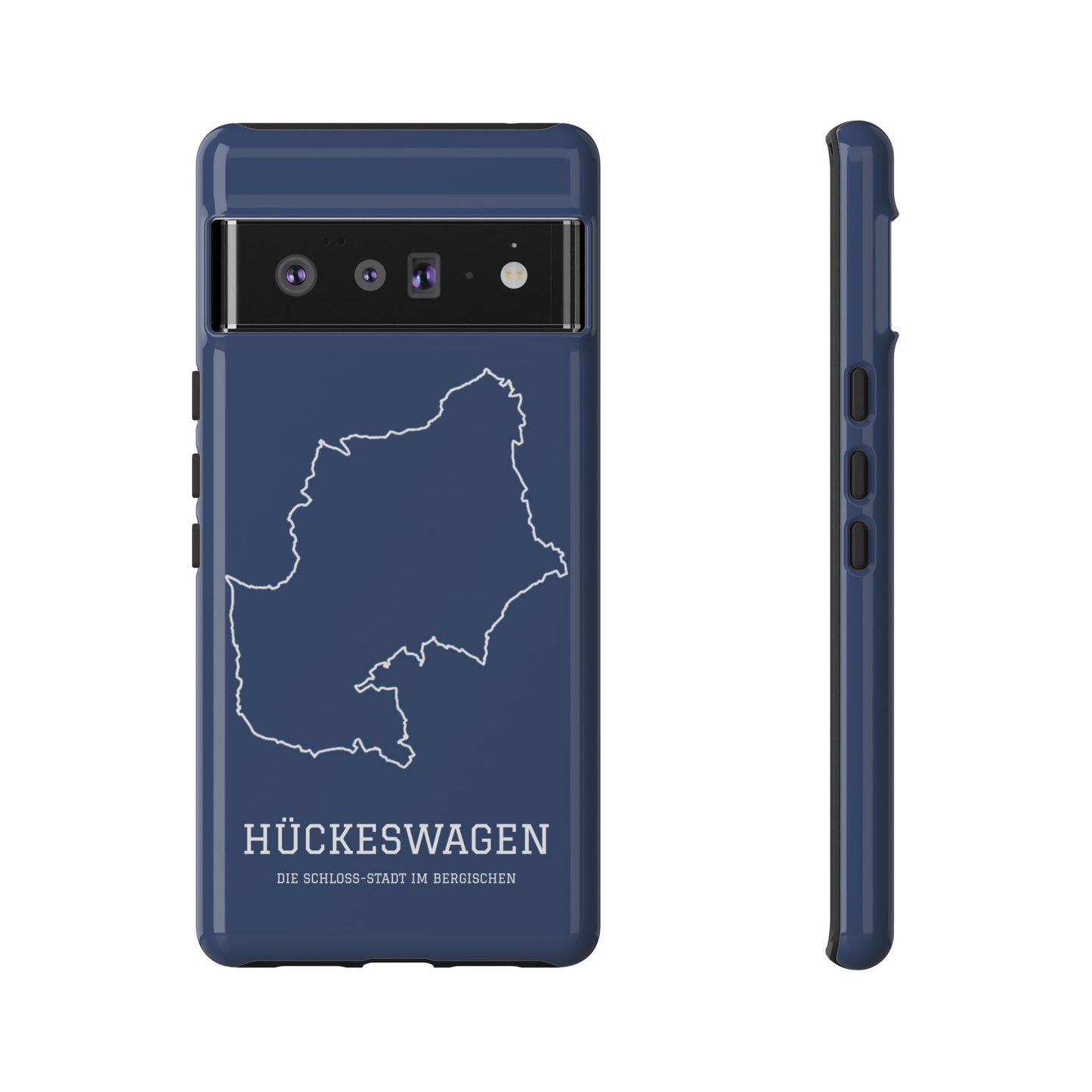 Hückeswagen Stadtumriss Robuste Handyhülle Dunkelblau